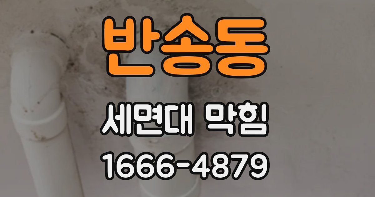 반송동 세면대 막힘
