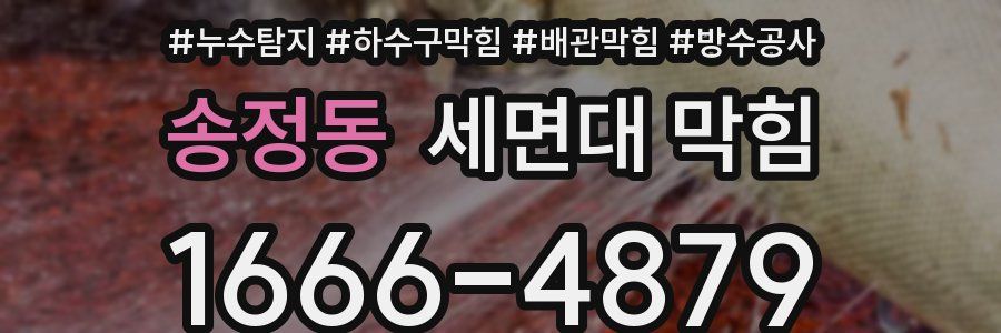 송정동 세면대 막힘