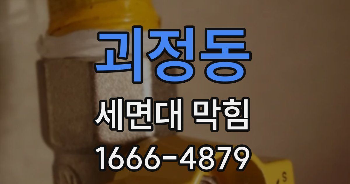 괴정동 세면대 막힘