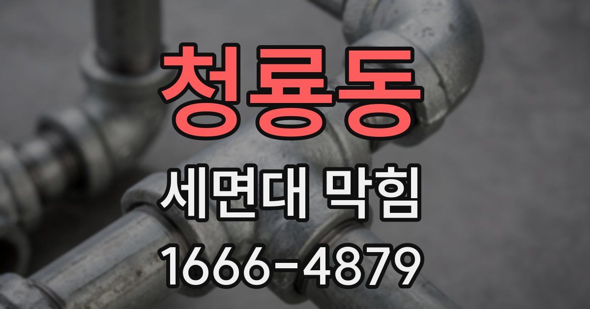청룡동 세면대 막힘