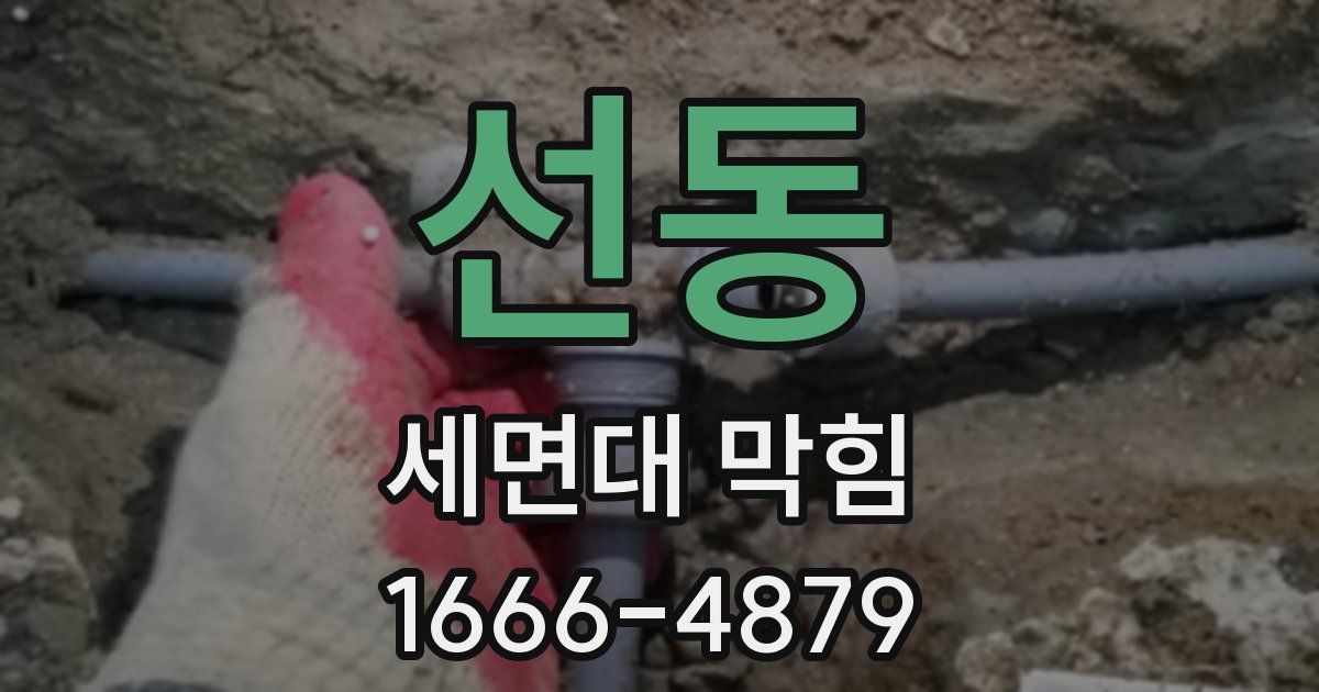 선동 세면대 막힘
