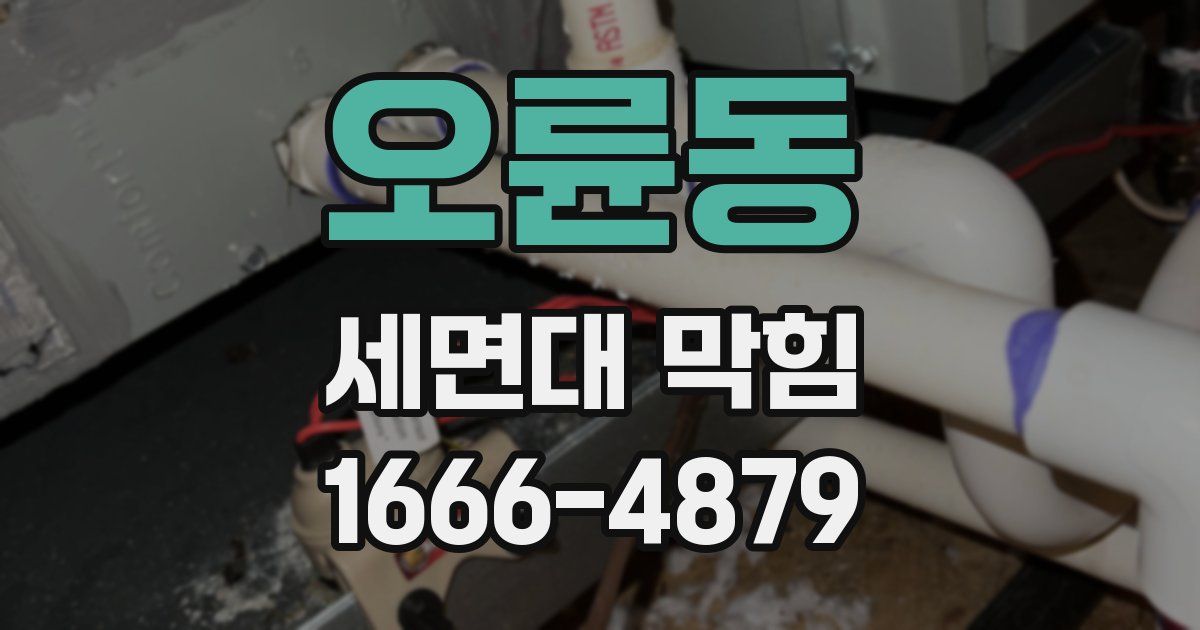 오륜동 세면대 막힘