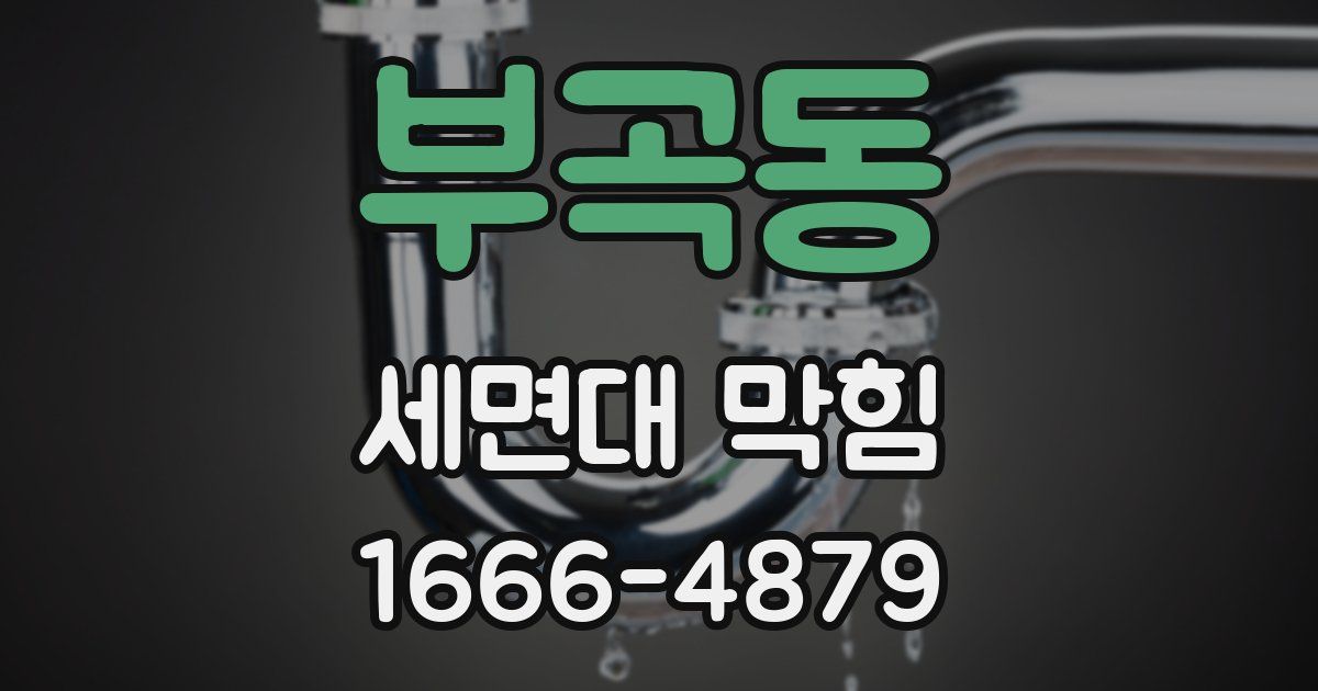 부곡동 세면대 막힘
