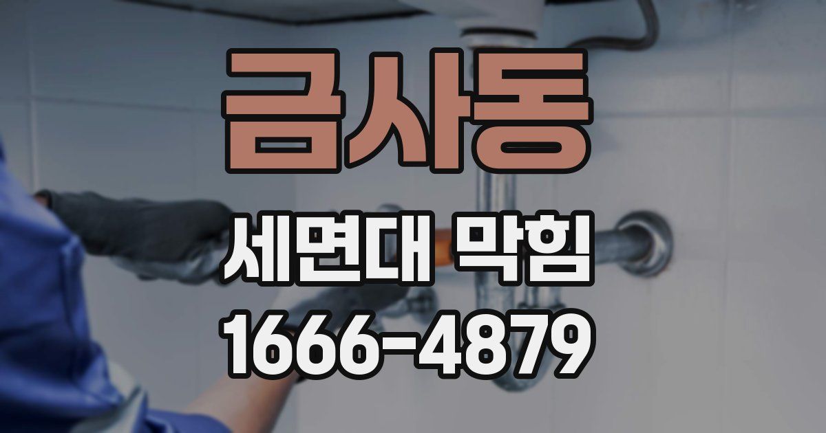 금사동 세면대 막힘
