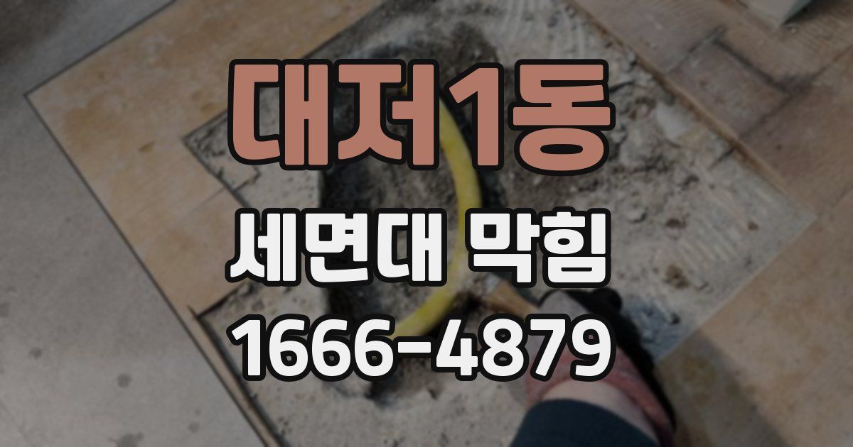 대저1동 세면대 막힘