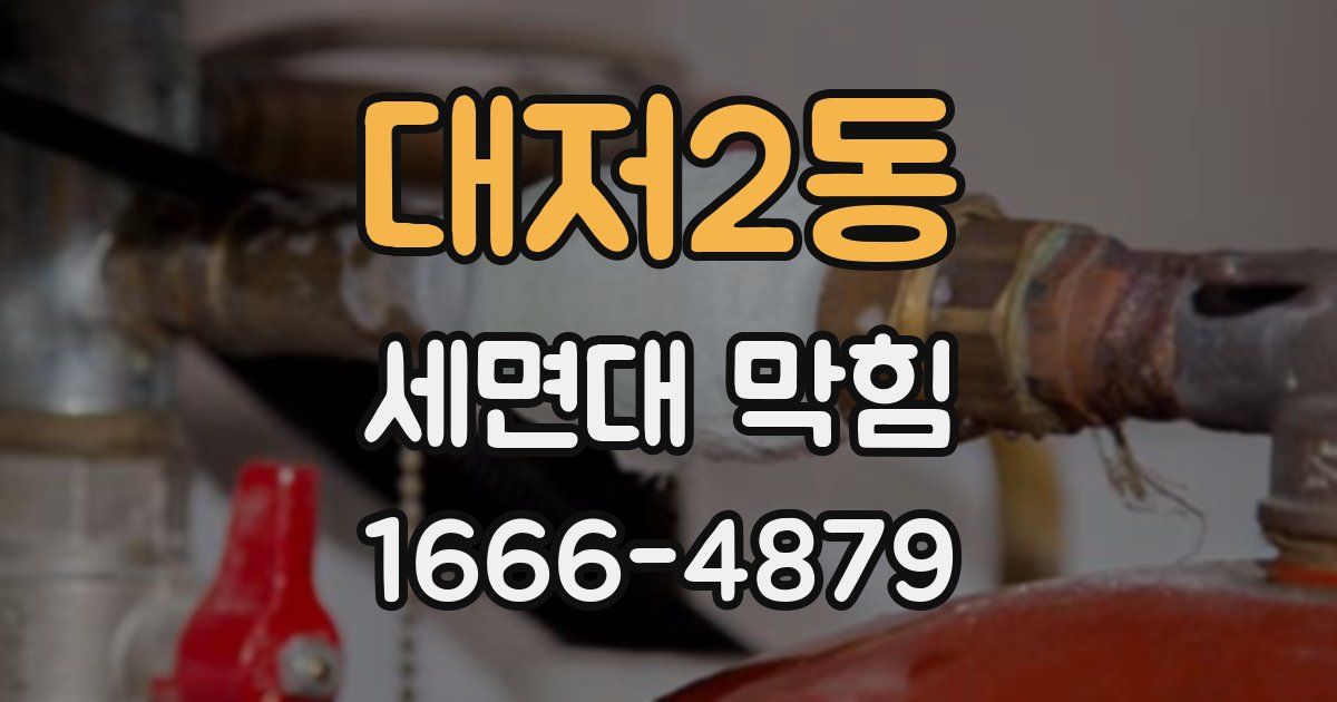 대저2동 세면대 막힘