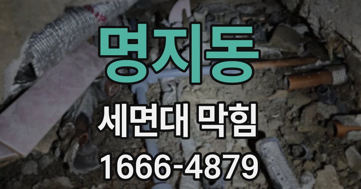 명지동 세면대 막힘
