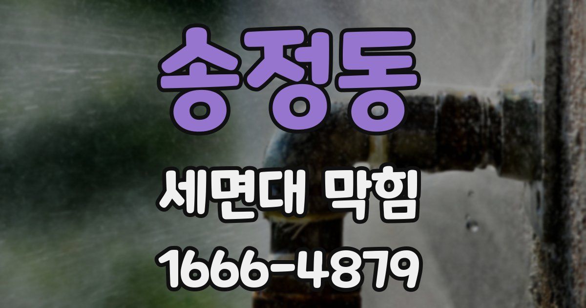 송정동 세면대 막힘