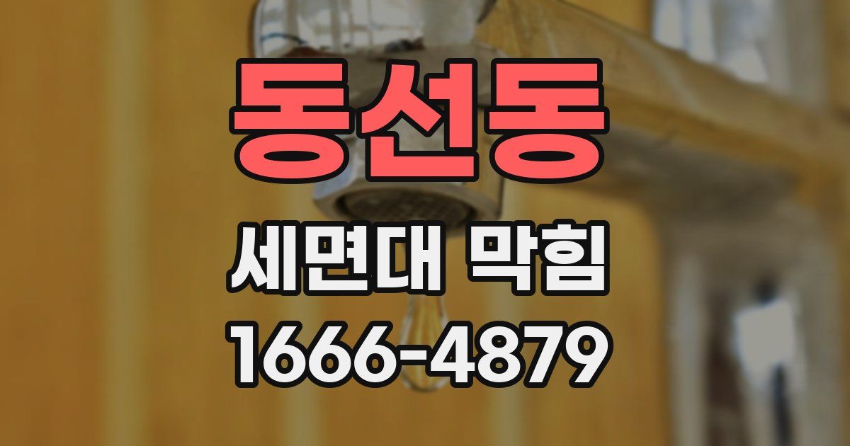동선동 세면대 막힘