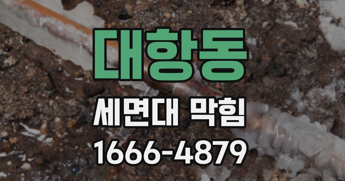 대항동 세면대 막힘