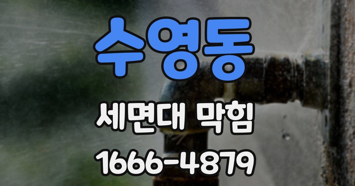 수영동 세면대 막힘
