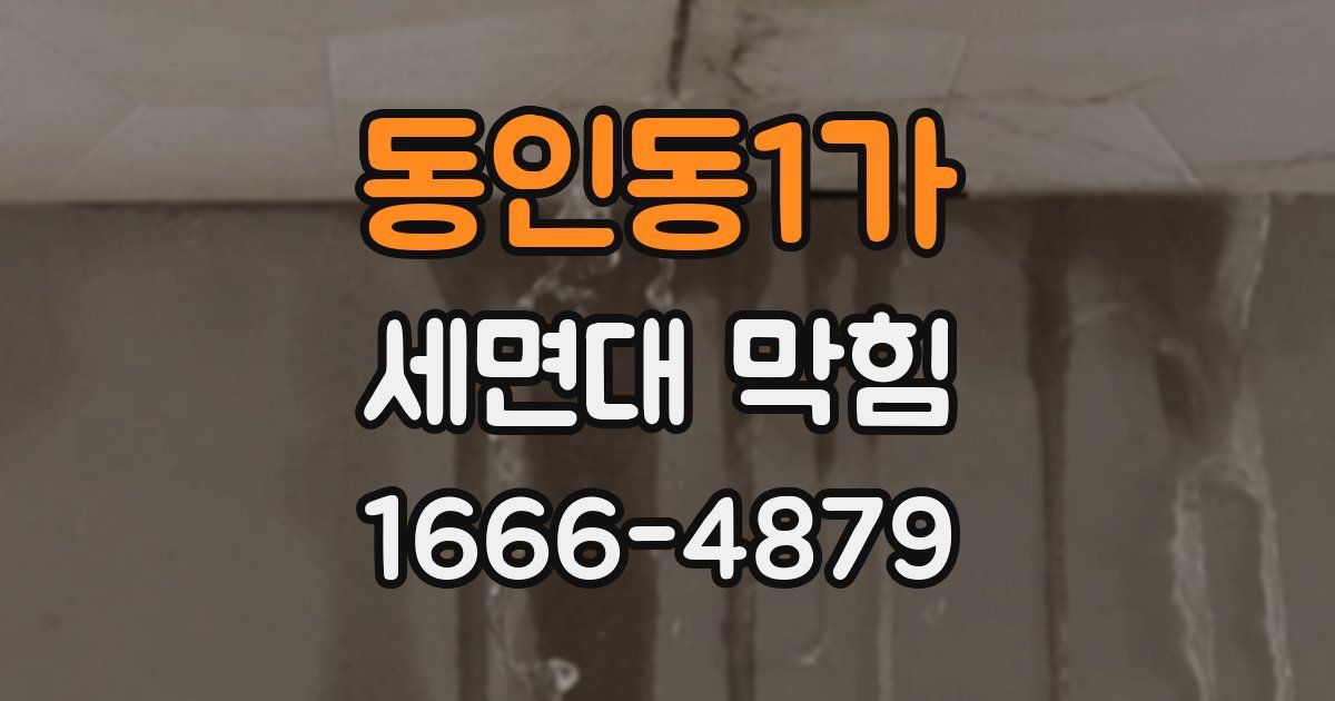 동인동1가 세면대 막힘
