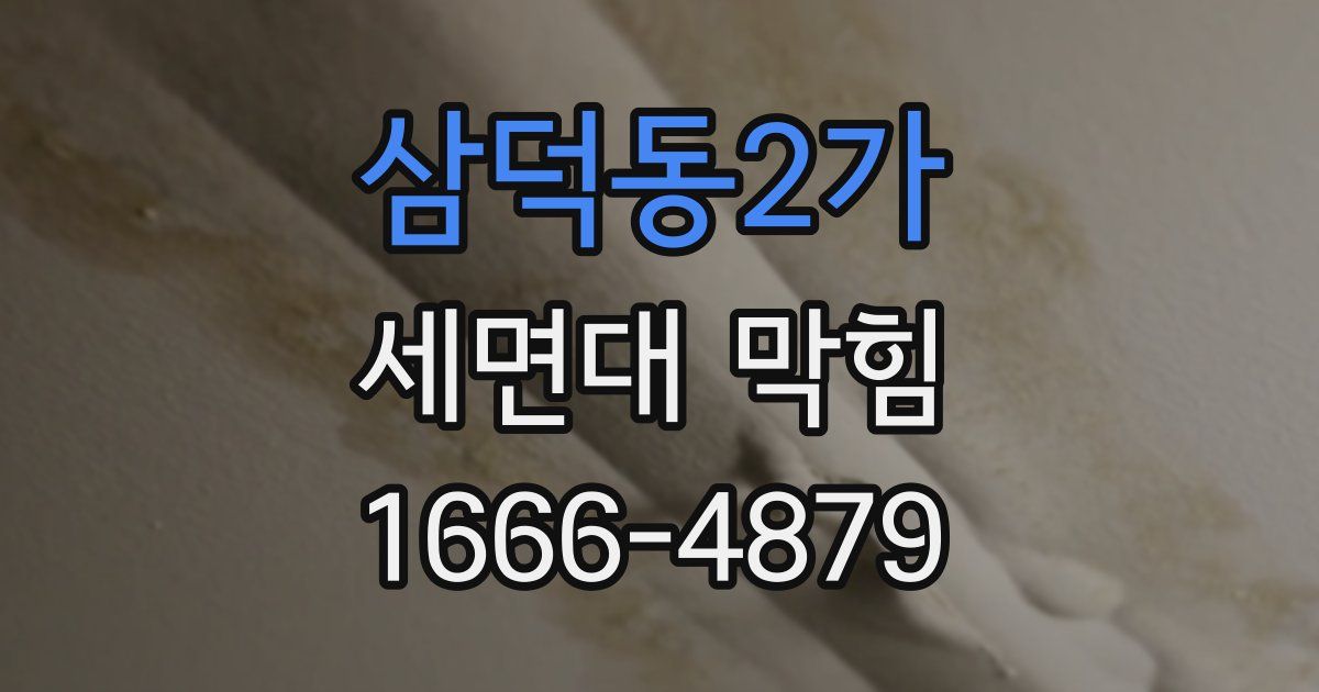 삼덕동2가 세면대 막힘