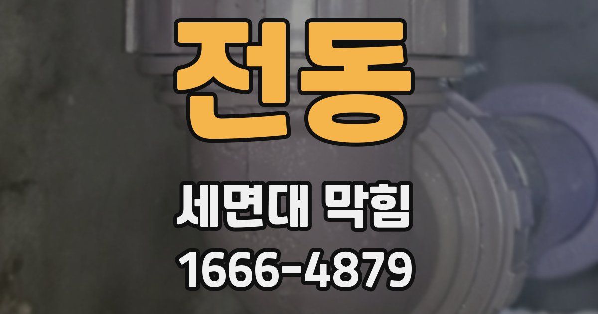 전동 세면대 막힘