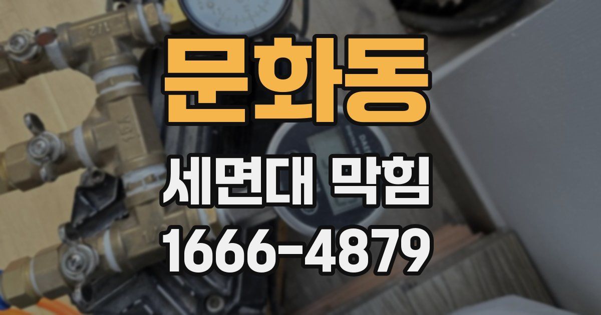문화동 세면대 막힘