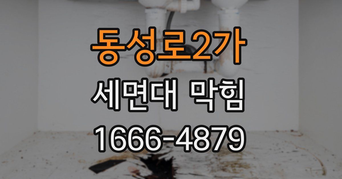 동성로2가 세면대 막힘