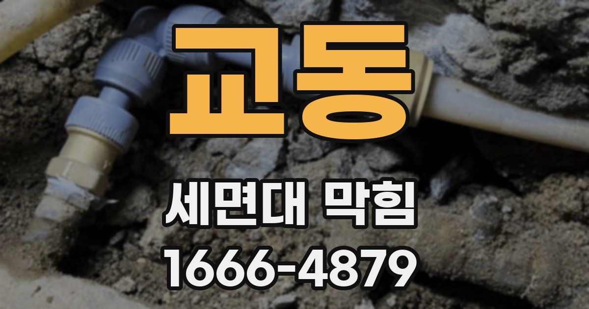 교동 세면대 막힘