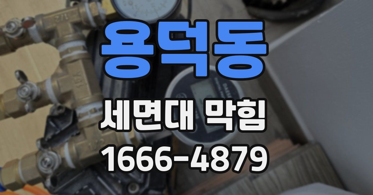 용덕동 세면대 막힘
