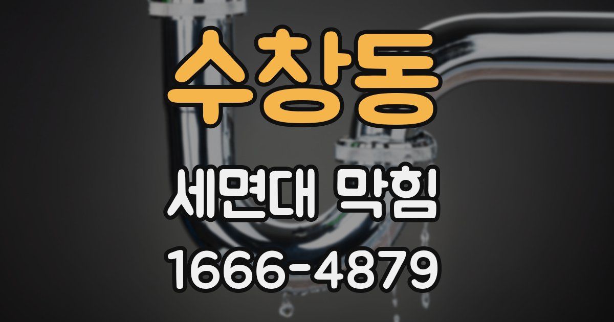 수창동 세면대 막힘