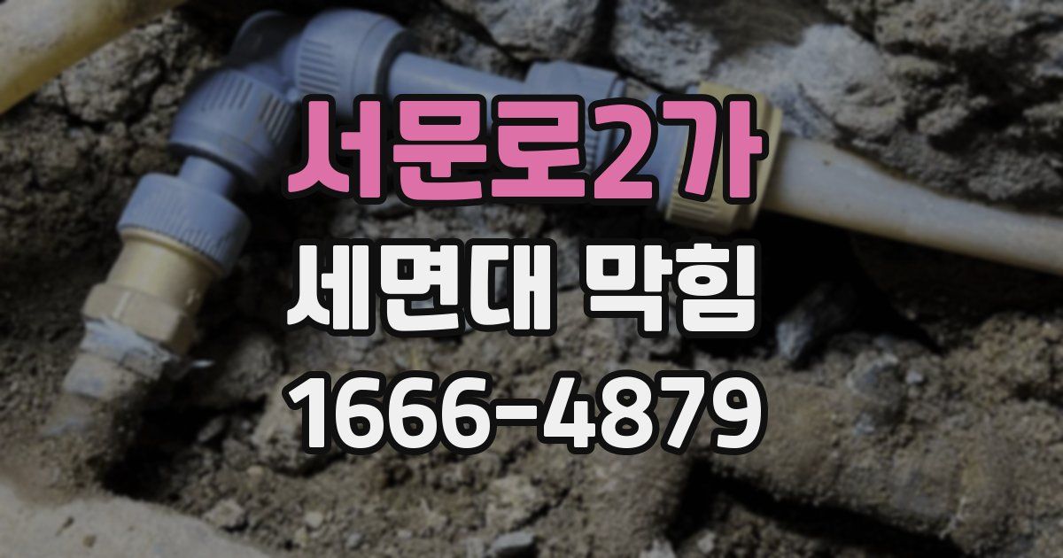 서문로2가 세면대 막힘