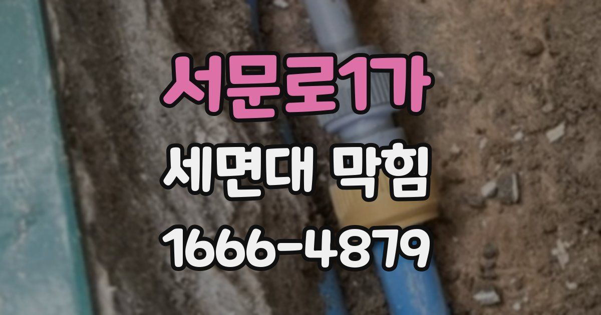 서문로1가 세면대 막힘