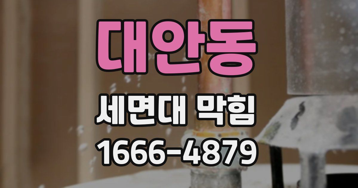 대안동 세면대 막힘