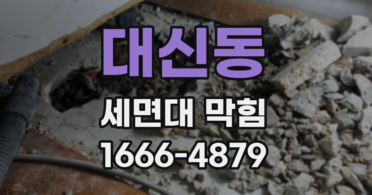 대신동 세면대 막힘