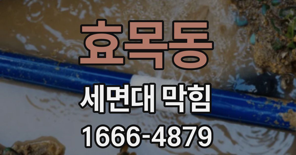 효목동 세면대 막힘