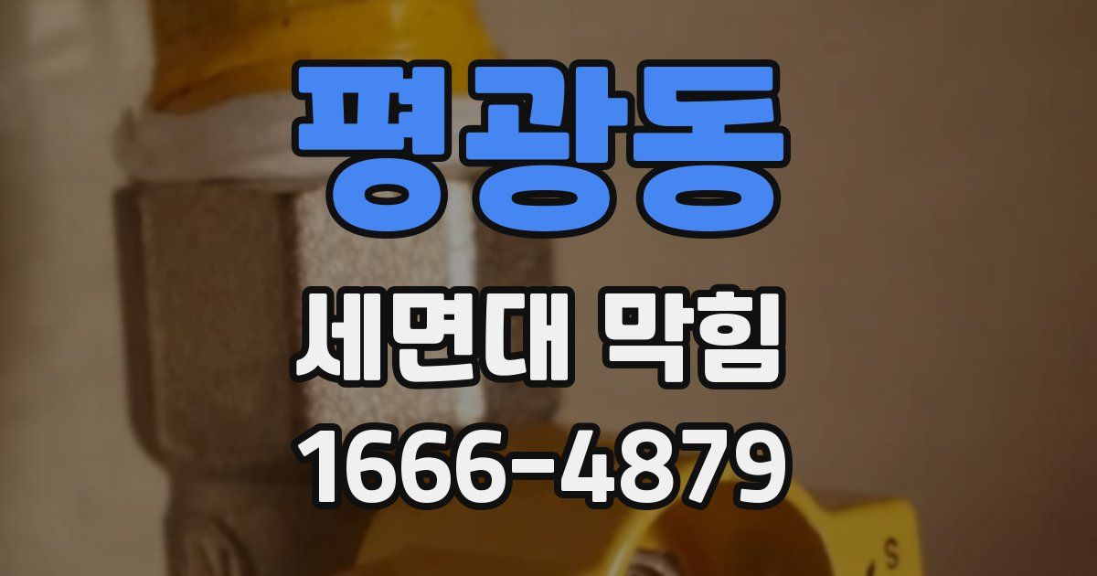평광동 세면대 막힘