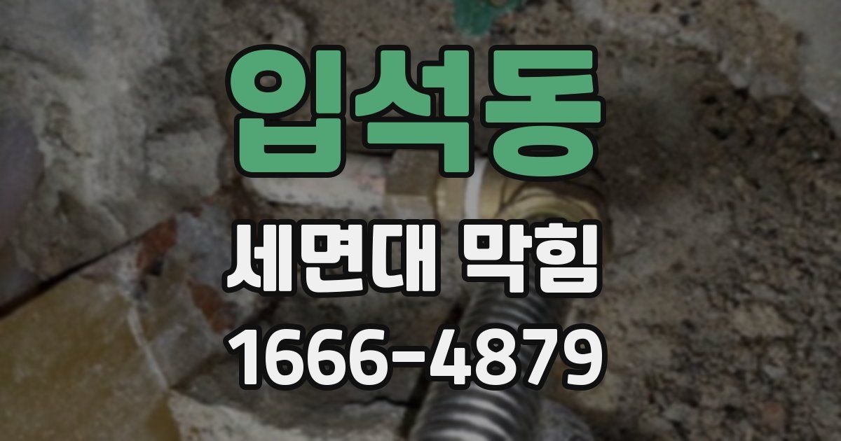 입석동 세면대 막힘