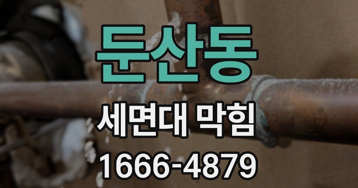 둔산동 세면대 막힘