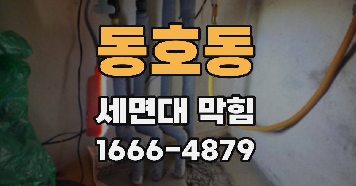 동호동 세면대 막힘