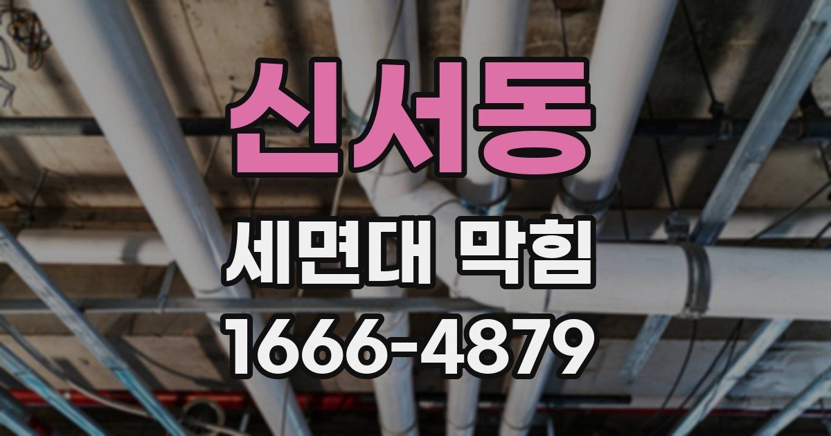 신서동 세면대 막힘