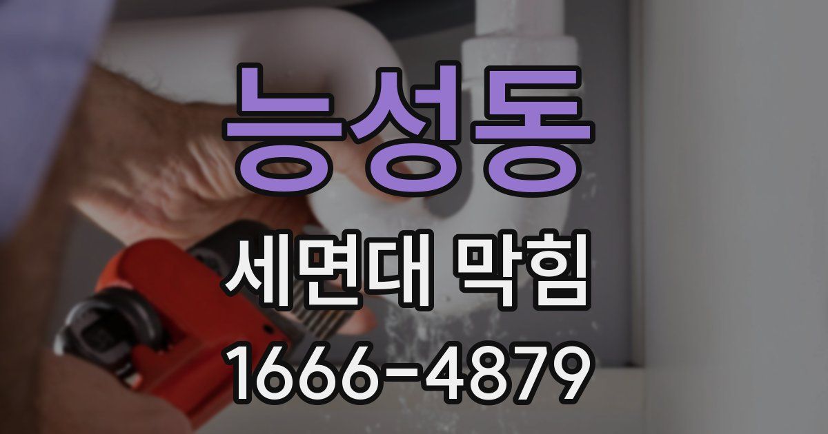 능성동 세면대 막힘