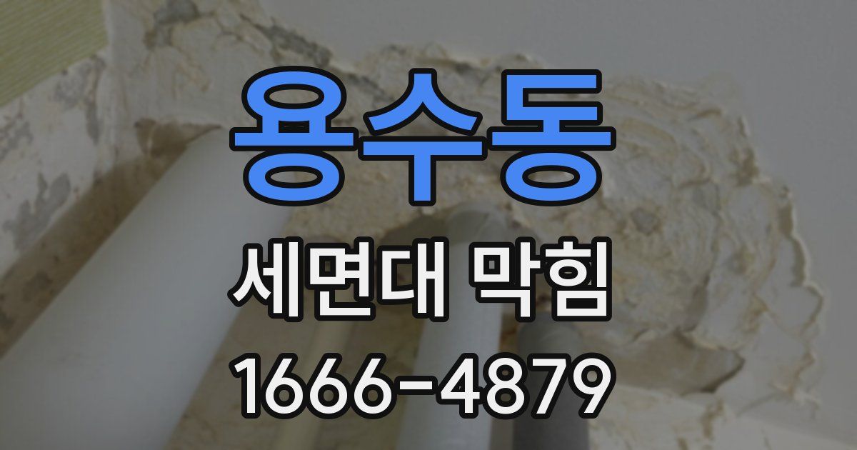 용수동 세면대 막힘