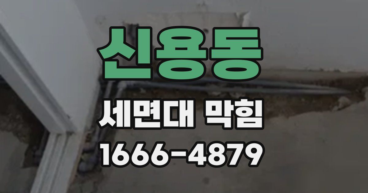 신용동 세면대 막힘