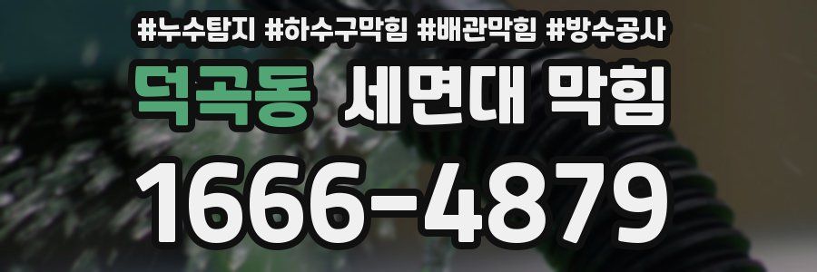 덕곡동 세면대 막힘