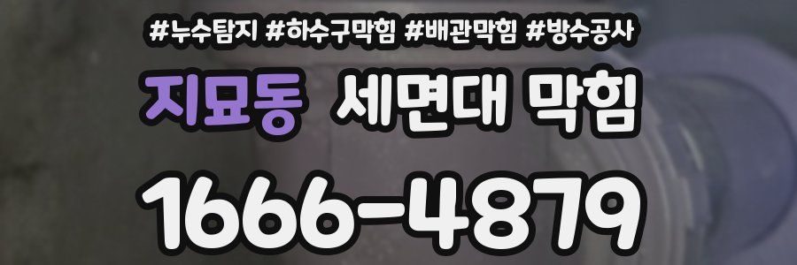 지묘동 세면대 막힘