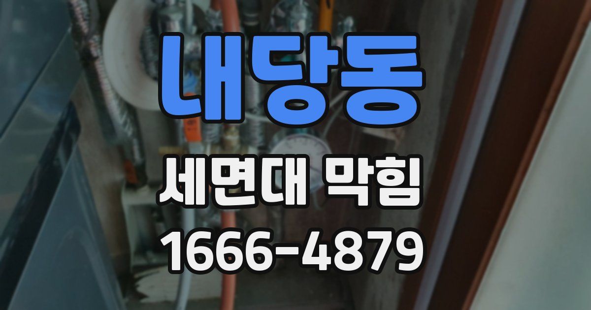 내당동 세면대 막힘