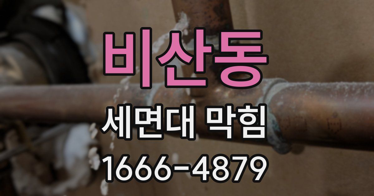 비산동 세면대 막힘
