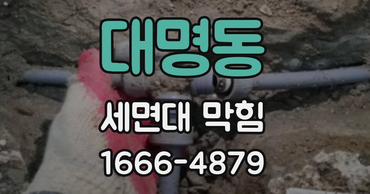 대명동 세면대 막힘