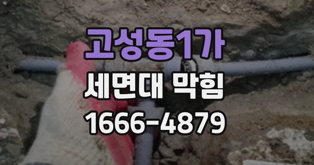 고성동1가 세면대 막힘