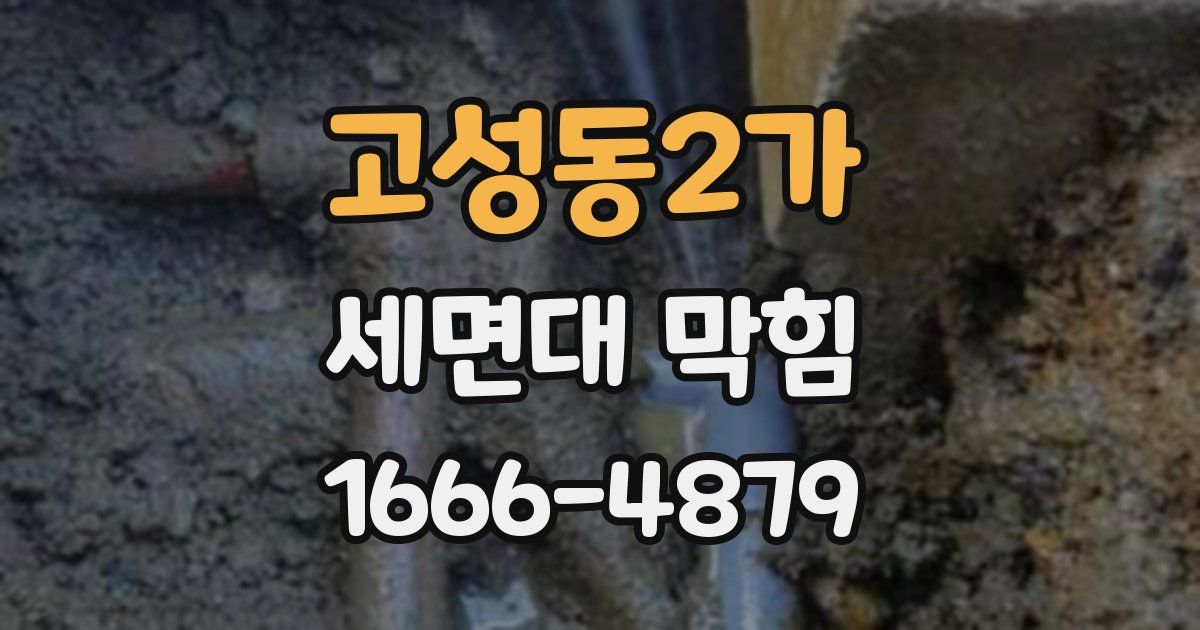 고성동2가 세면대 막힘