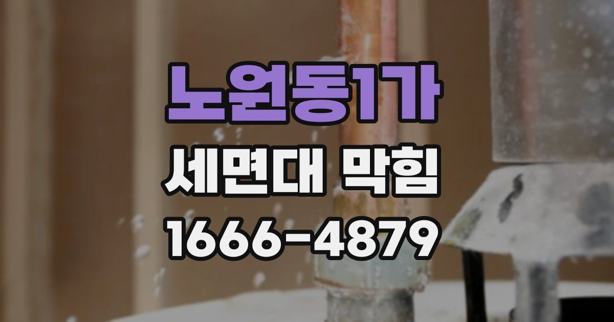 노원동1가 세면대 막힘