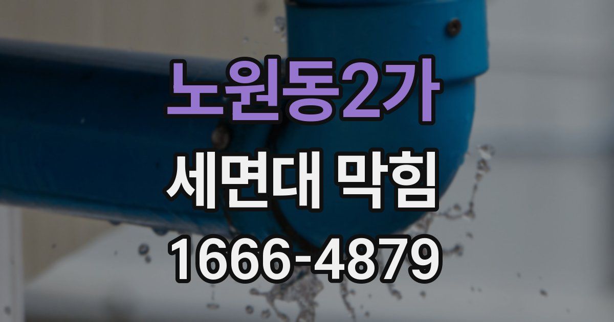 노원동2가 세면대 막힘