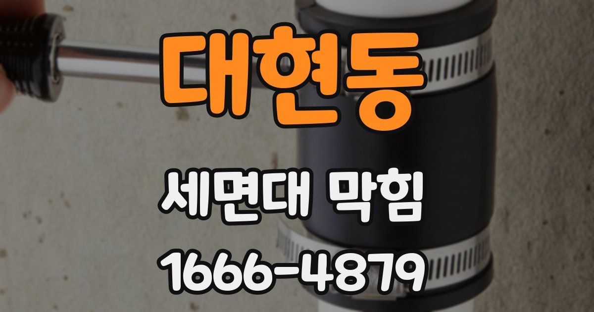 대현동 세면대 막힘