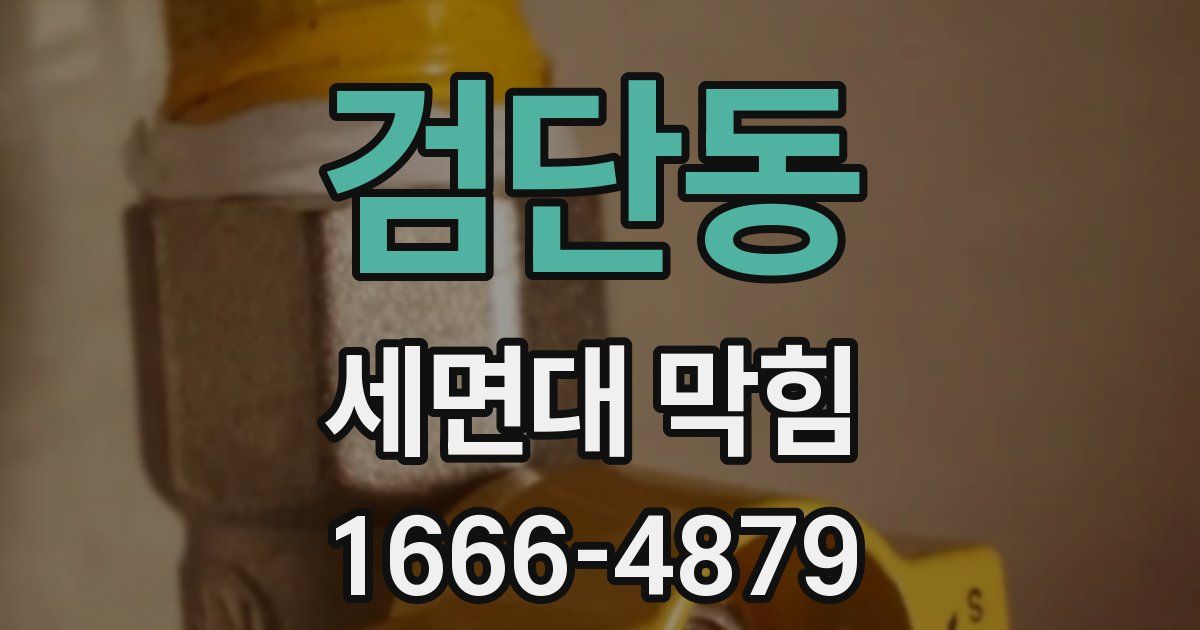 검단동 세면대 막힘