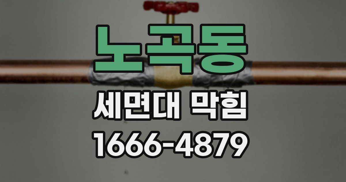 노곡동 세면대 막힘