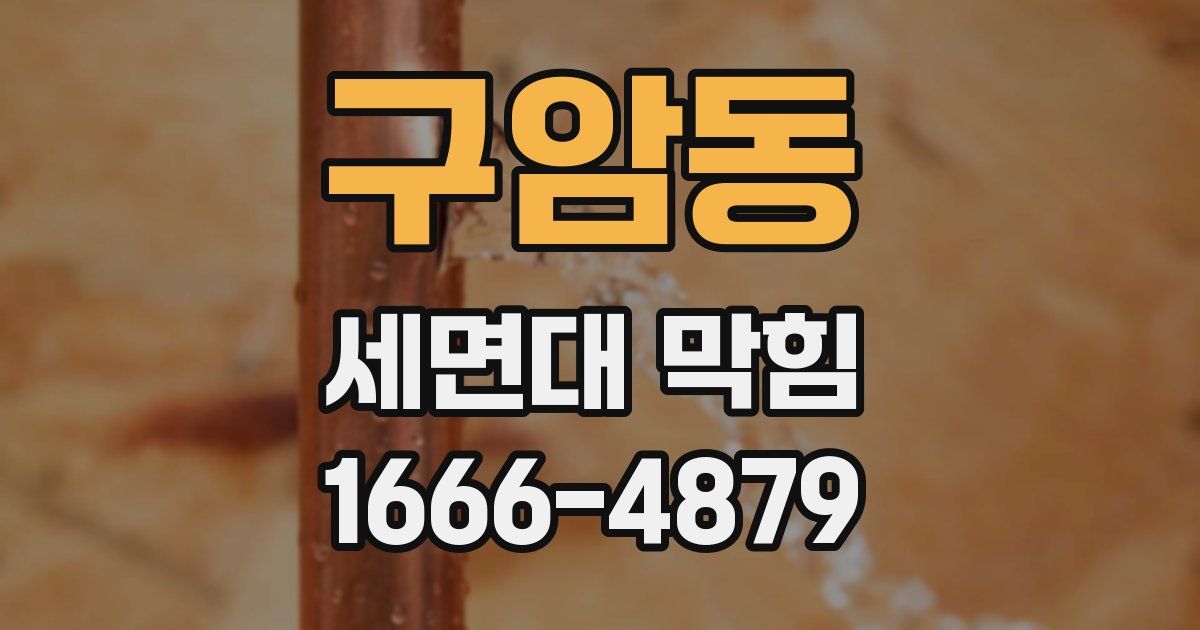 구암동 세면대 막힘