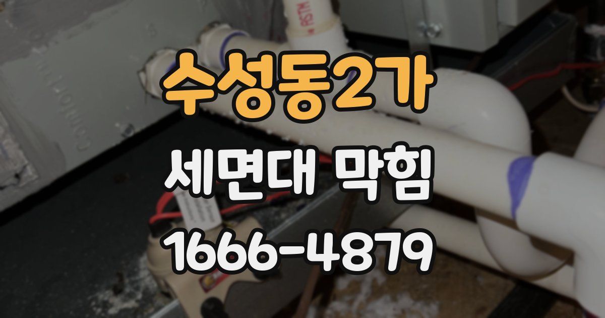 수성동2가 세면대 막힘